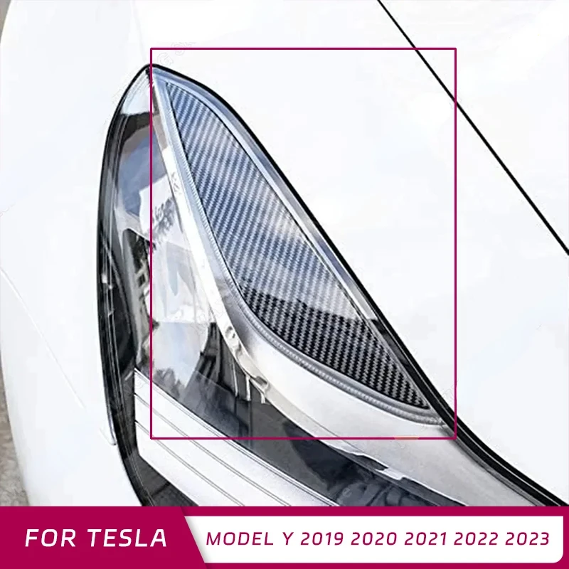 

ABS Evil Eyebrows Автомобильные фары, веки для Tesla Model Y 2019 2020 2021 2022 2023, комплекты кузова, аксессуары для тюнинга, 3D наклейки