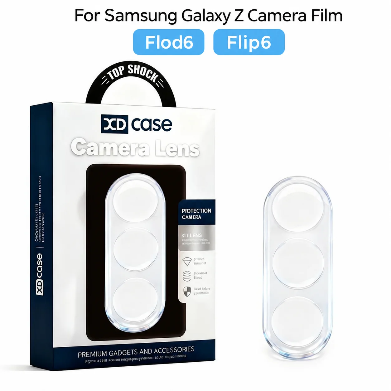 XDcase Transparent Integrated Tempered Glass Camera Film For Samsung Galaxy Z Fold6 Flip6 5G