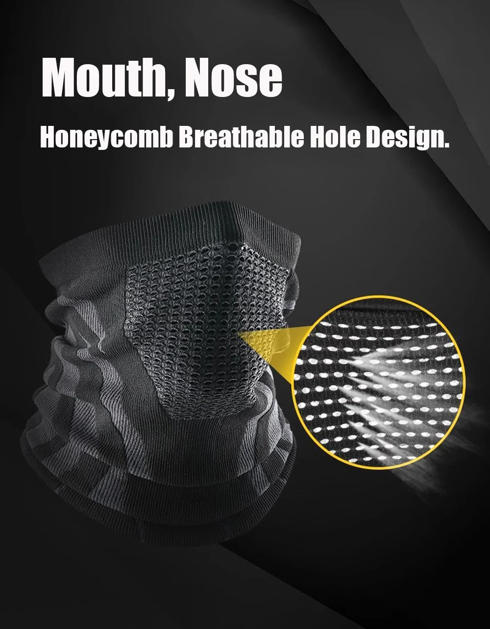1 Stück/2 Stück/3 Stück Winddichte Warme Halbgesichtsmaske Schal Unisex Laufmaske Radfahrmaske Skimaske Elastische Atmungsaktive Fahrrad- und Motorradmaske – Detail 8