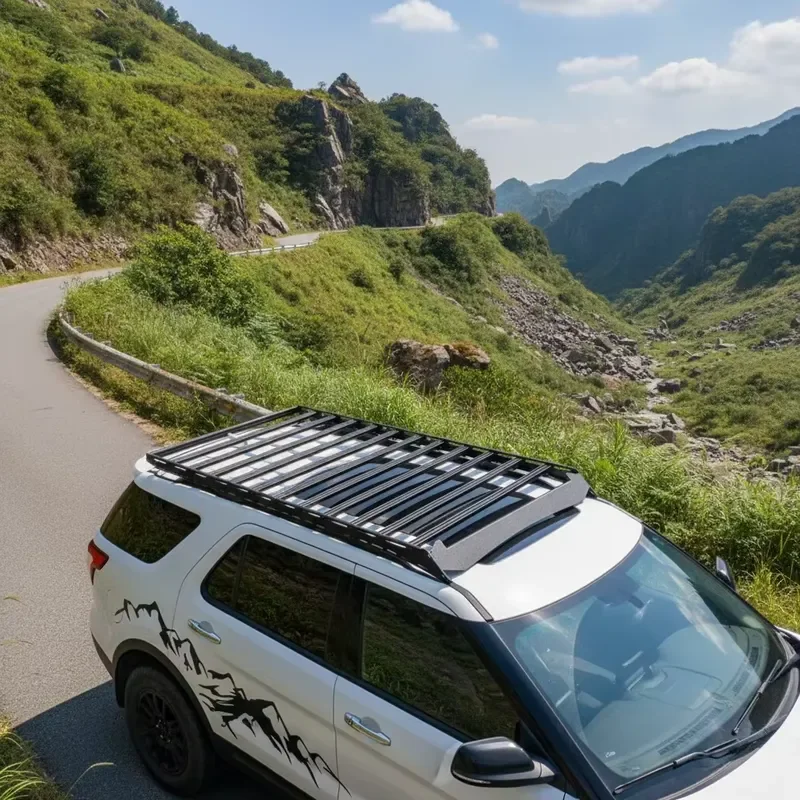 Roof Rack for Hilux, Heavy 4x4 Off Road Aluminum Cargo Carrier, Universal 4WD Accessories