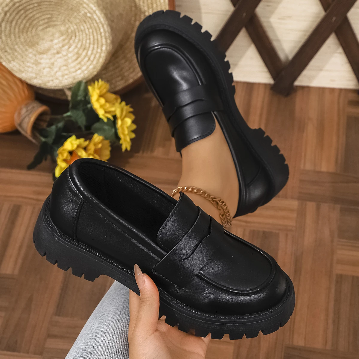 New Japanese Style College Student Shoes Cosplay Lolita Shoes for Women/Girl Fashion Black Uniform Platform Oxford Shoes