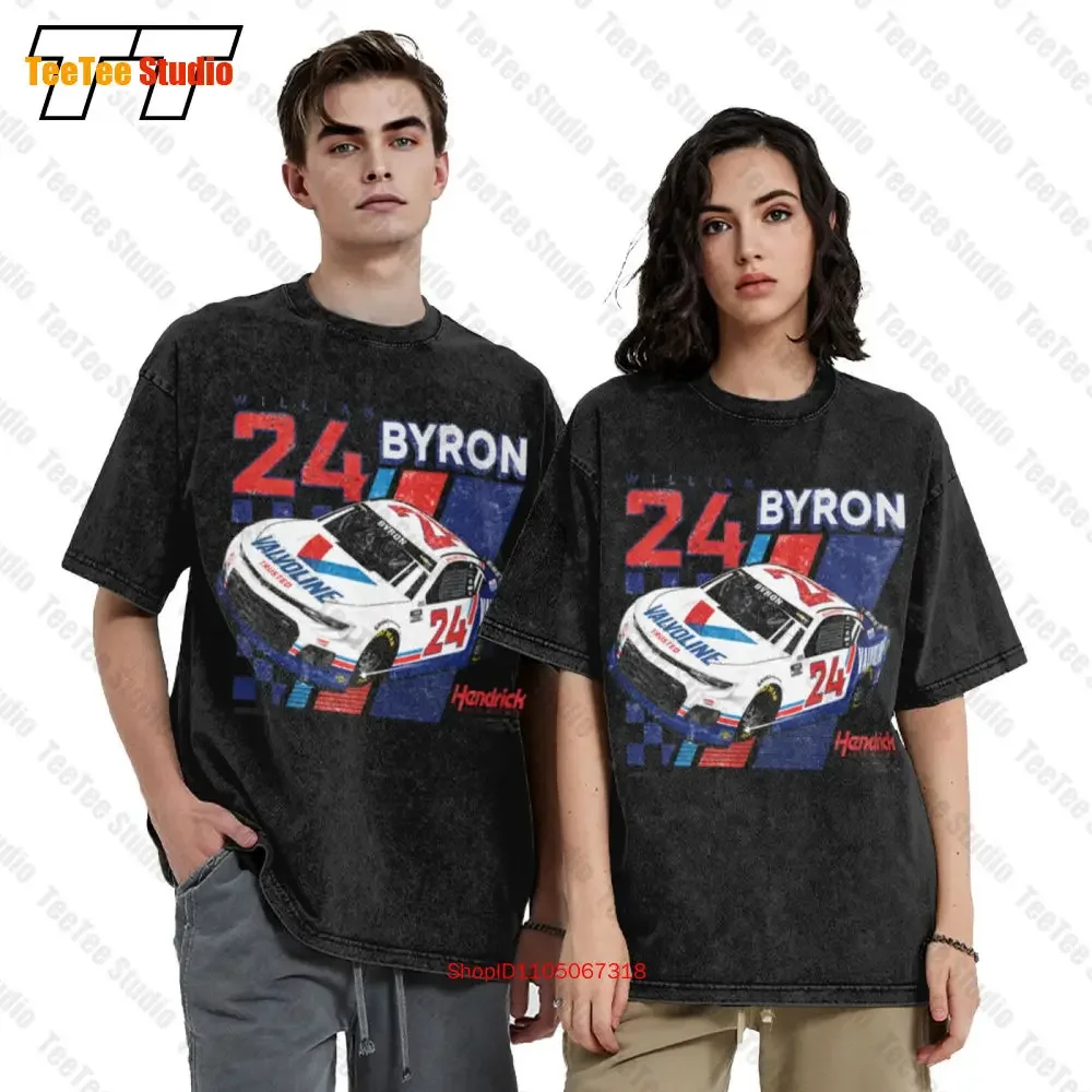 2021 #24 William Byron“ Valvoline Darlington Throwback“T-Large Sd Ship Vintage Oversized T-Shirt JGTP