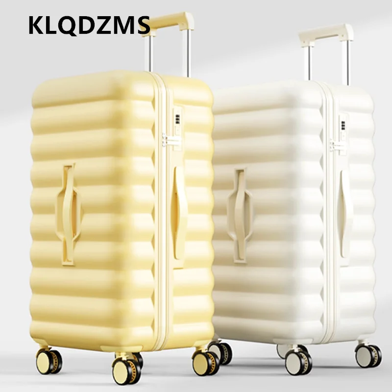 

KLQDZMS Travel Luggage 20"22"24"26"28 Inch Large Capacity Trolley Case PC Boarding Box Women's with Wheels Rolling Suitcase
