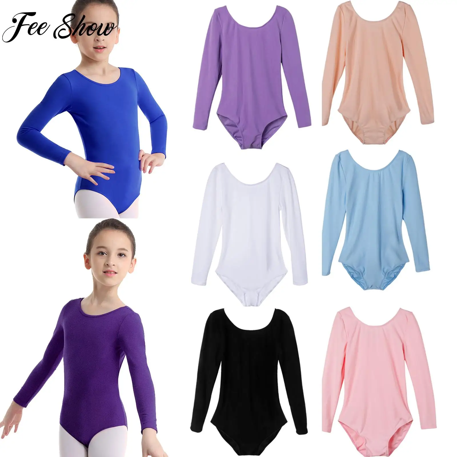 

Toddler Girls Gymnastics Leotard Long Sleeve Ballet Dancer Leotard Dress Dance Wear Bodysuits Cotton Bodysuit for Dancing