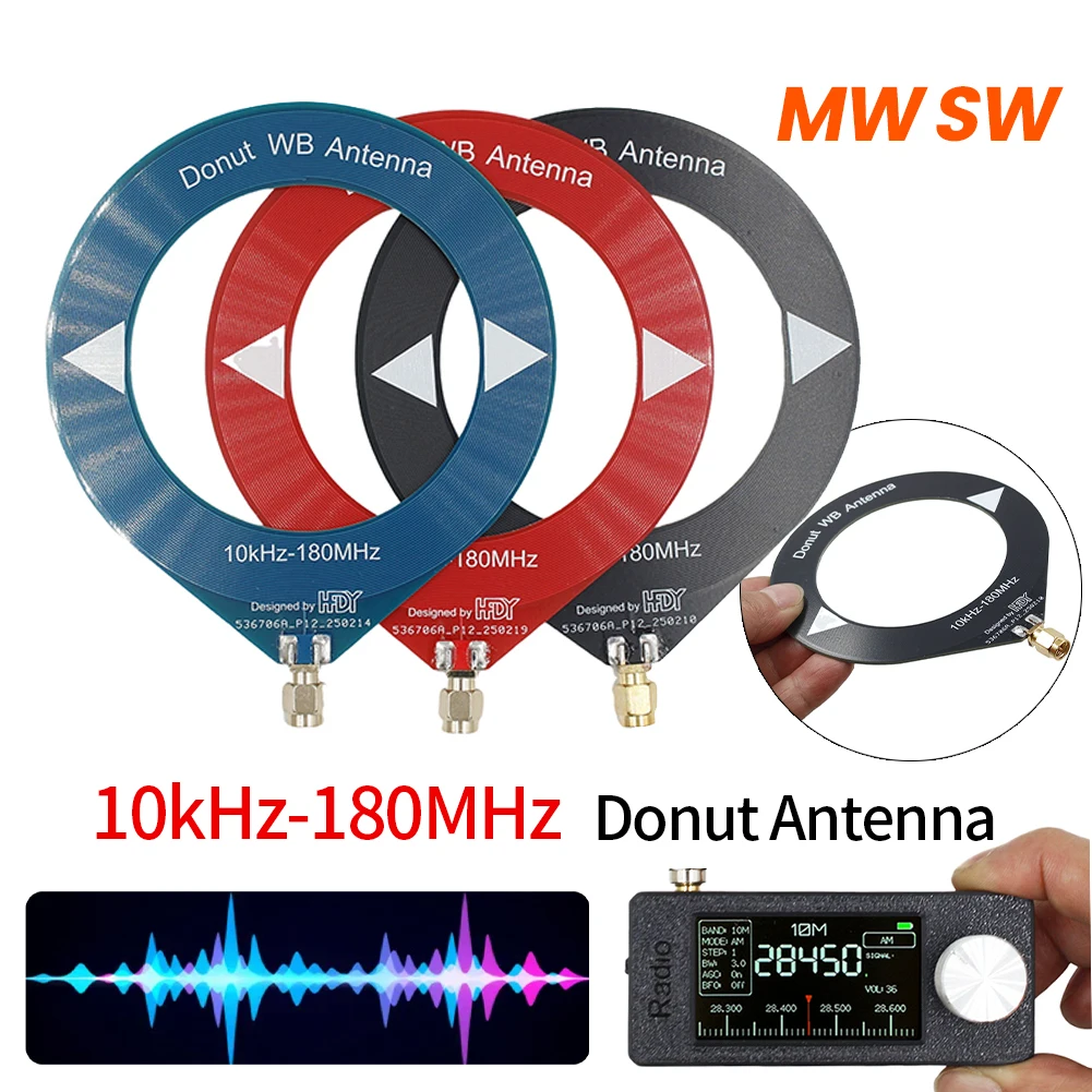 Mini Circle Antenna 10kHz-180MHz MW SW Looping Antenna Donut Medium Short Wave Antenna Donut Shortwave/Medium Wave Antenna