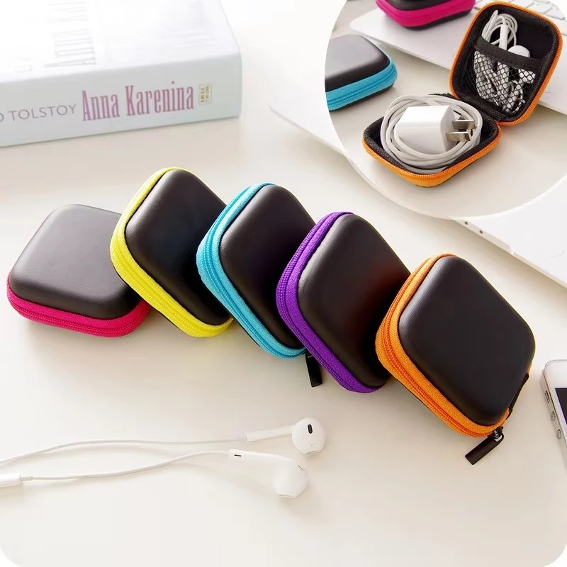 1-5 Stück tragbare, stoßfeste Kopfhörertasche, Kopfhörertasche, Headset-Aufbewahrungstasche, Hartschale, Kopfhörerzubehör, Speicherkarte, USB-Kabel