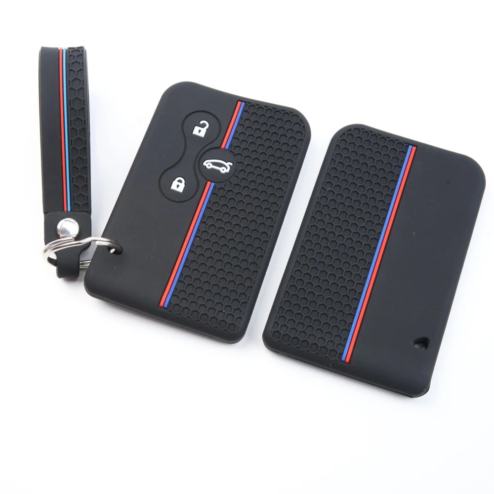 Silicone Keychain Car Keys Accessories Key Case Cover For Renault Megane Clio Megane 2 Scenic Stage Koleos Logan Region Card