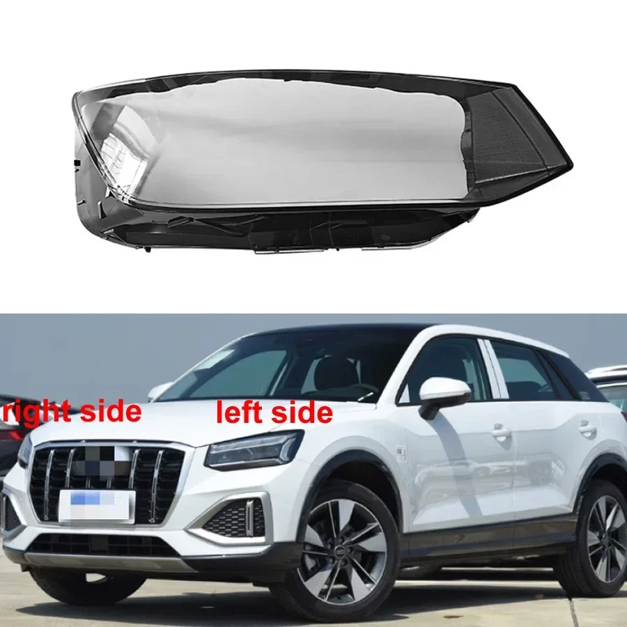 

For Audi Q2 2022 2023 Headlight Housing Shell Lamp Shade Lens Transparent Headlamp Cover Plexiglass Auto Replacement Parts