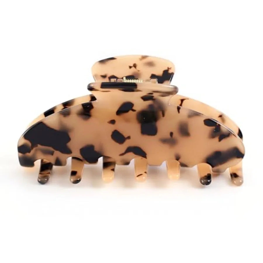 

Large Hair Claw Clip for Thick Hair, Tortoise Acetate Hair Clips, Strong Hold Non-Slip Jaw Clip for Women