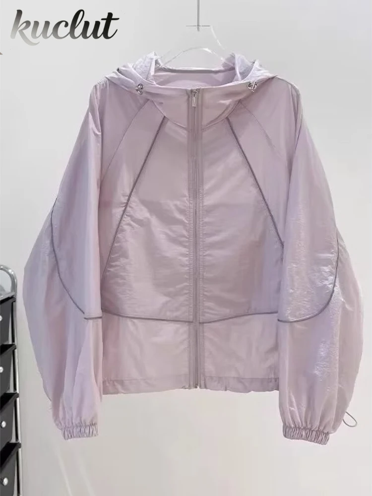 Damen Sommer Mode Locker Sitzende Atmungsaktive UV-Schutzkleidung 2026 Neuer Stil Dünner Hut Integrierter Sonnenschutzanzug