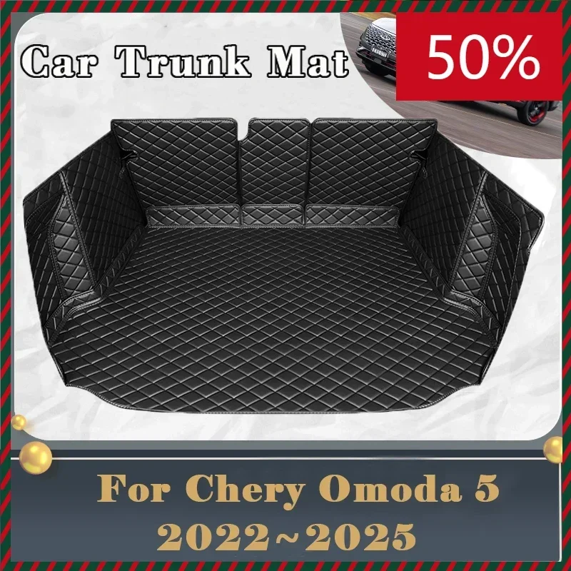 Car Trunk Mat For Chirey Chery Omoda 5 FX 2022 2023 2024 2025 Dirt-resistant Fully Trunk Mat Rear Cargo Tray Car Accessories