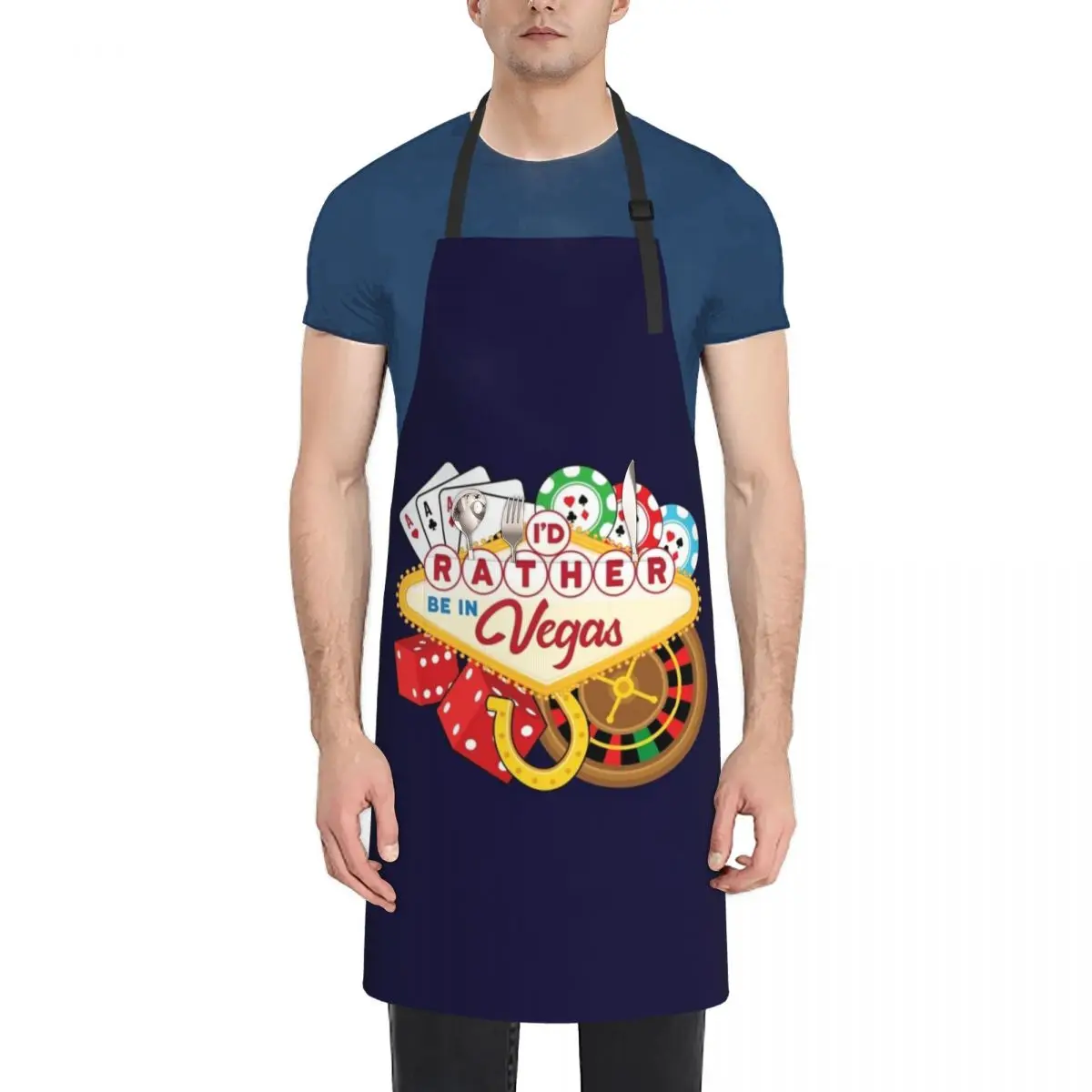 

I'd Rather Be In Vegas Apron Women's Kitchen Apras Man Women's Kitchen Christmas gift Apron