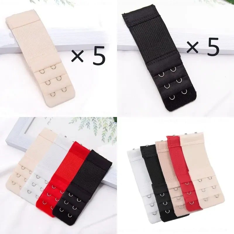 5Pcs Set 2 Hook Bra Extender Women Elastic Extension Strap Adjustable Buckle Clip Expander Intimates Accessories