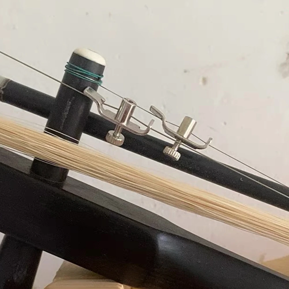 

4Pcs Premium Erhu Fine Tuners Stainless Steel Hard Texture Easy and Accurate Tuning Accessories Erhu Fine Tuners