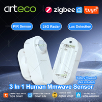 Smart Human Presence Motion Sensor Zigbee 24G MmWave Radar+PIR Sensor,Luminance Detector,Support Tuya Zigbee2mqtt Home Assistant