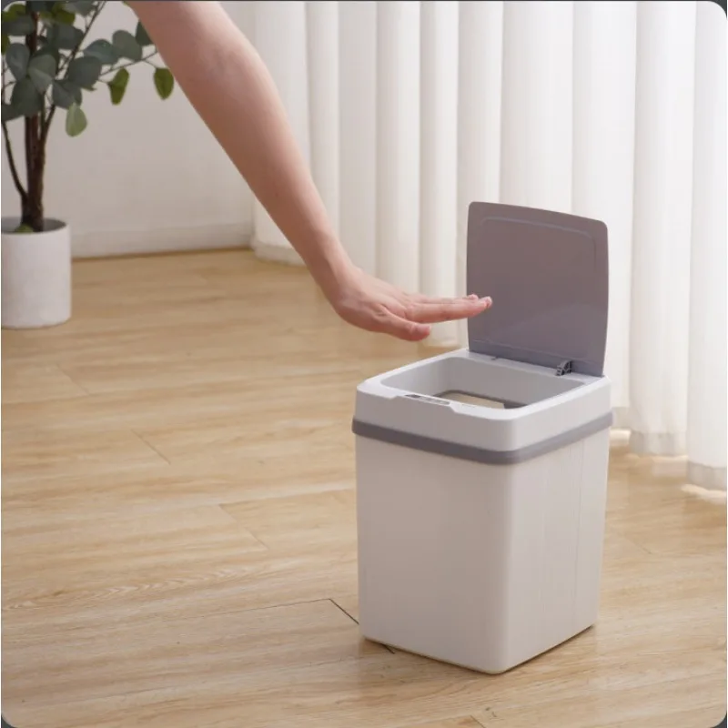 Kitchen Trash Bin 12L Bathroom Touch Trash Can In The Toilet Smart Garbage Bucket Waste Bins Dustbin Smart Trash Can Kitchen