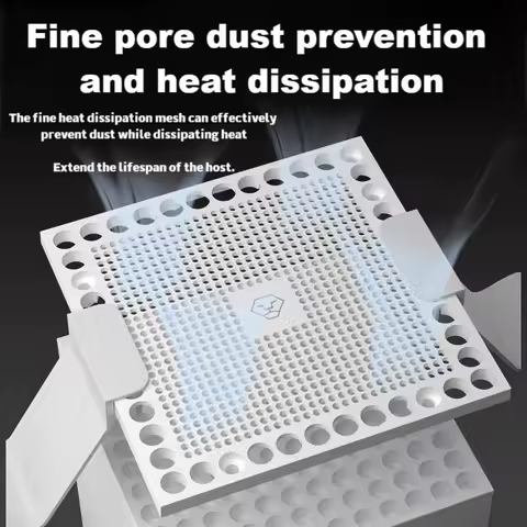AOLION for Xbox Series x Host Dustproof Cover Plug Multi functional Heat Dissipation Dustproof Net Handle Placement Stand