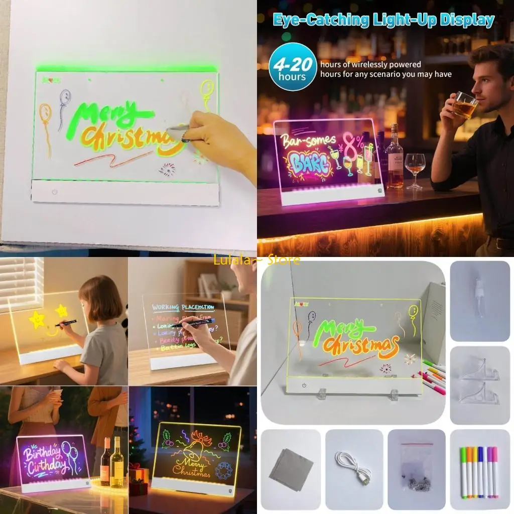 

Y4QA Большая светодиодная доска для рисования, перезаряжаемая батарея, световая художественная панель для дома и путешествий