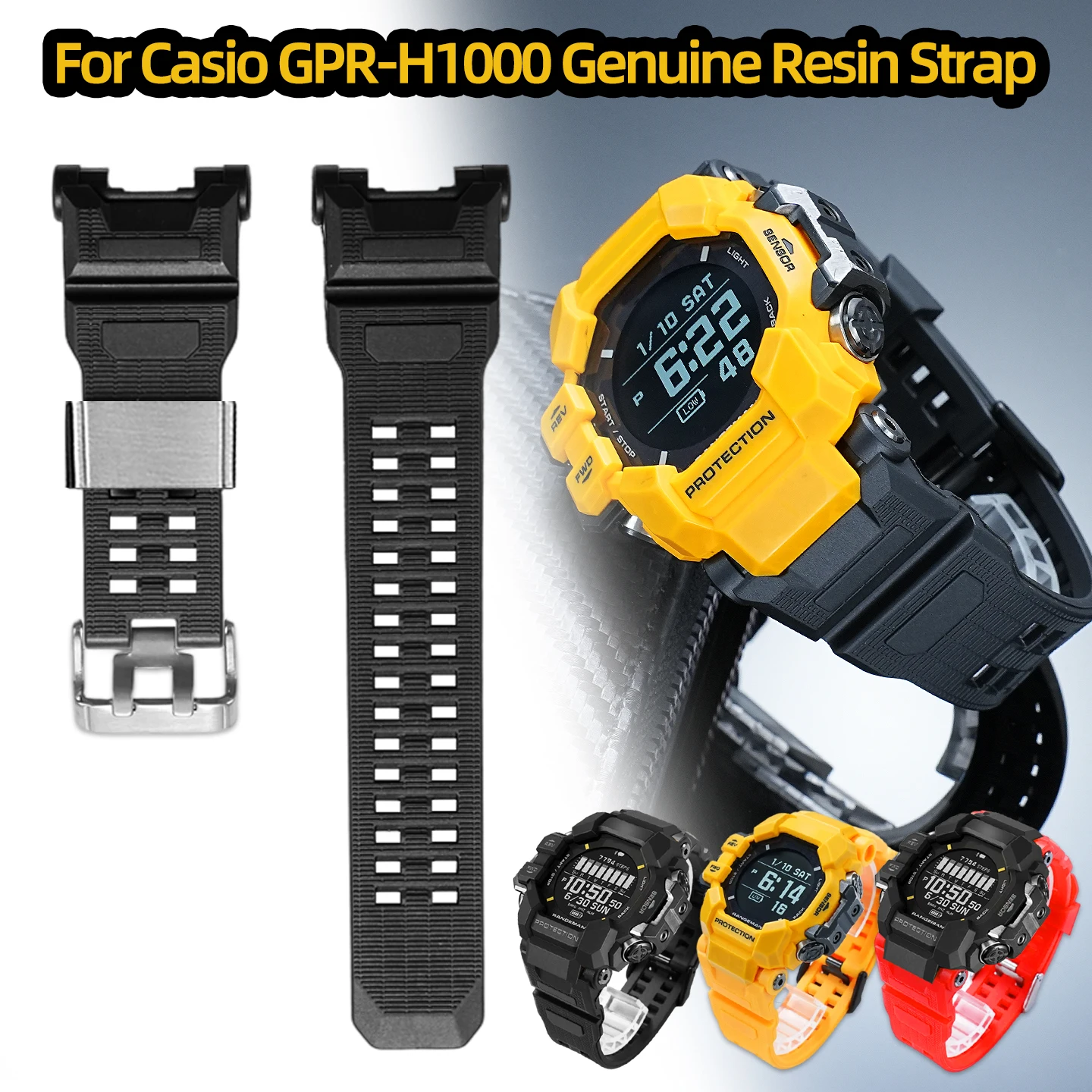 gpr-h1000-オリジナルスタイル樹脂時計バンドカシオ-3554-キャットマン第-3-世代シリーズ専用シリコンストラップアクセサリー