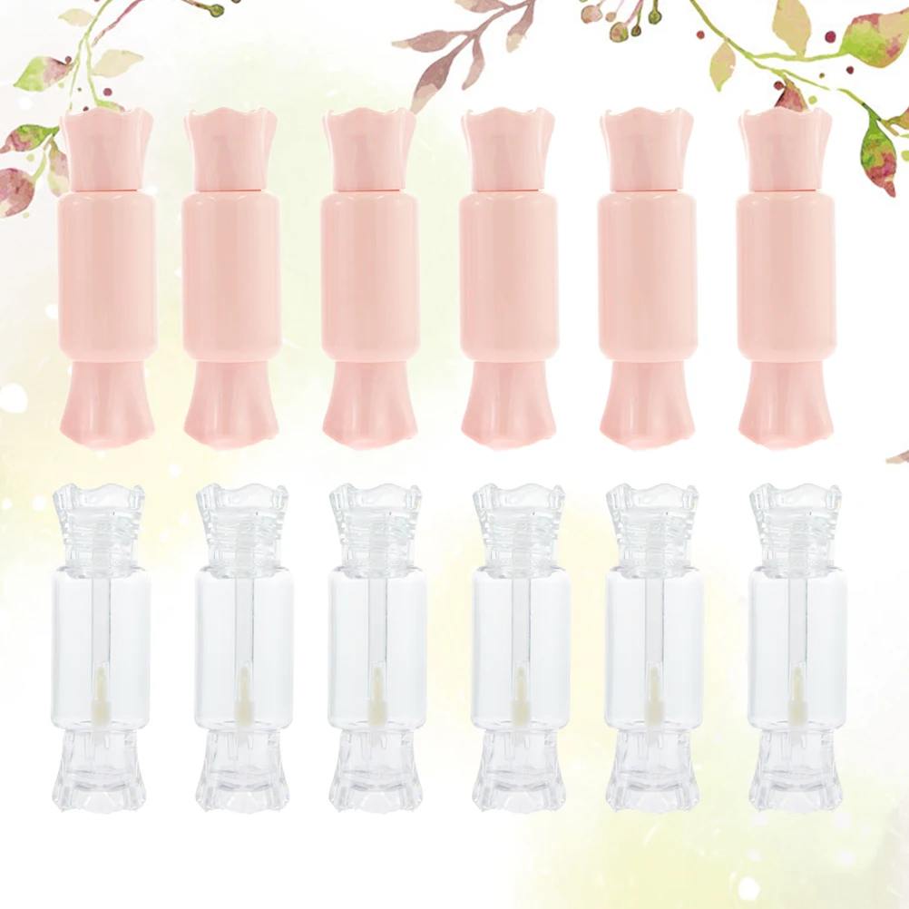 

Premium Gradient Color Lip Tube 12Pcs Lightweight Lip Gloss Subpackaging Container Clear Lip Color Makeup Accessories