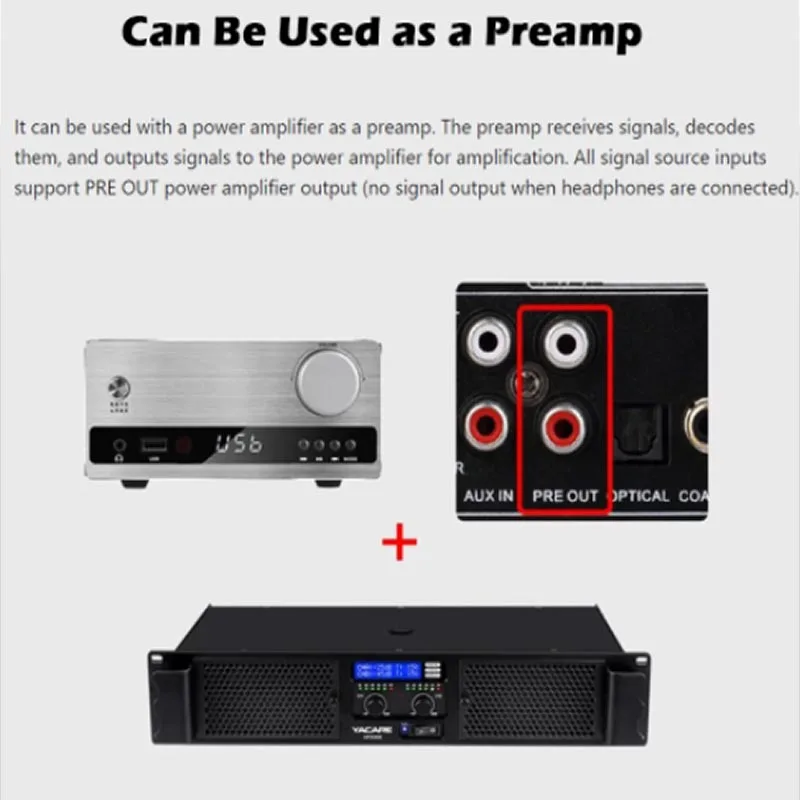 Amplificatore di potenza audiofilo Bluetooth 5.0 192K/32BIT Amplificatore HIFI digitale senza perdita BD3490FV Chip digitale USB Riproduzione senza perdita