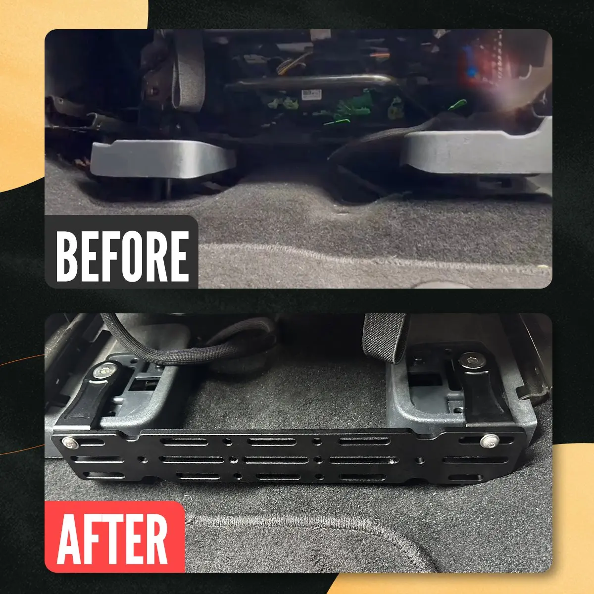 Front Multifunctional Installation Panel Seat Bracket 2021+ For Ford Bronco Accessory （2 Door OR 4 Door）
