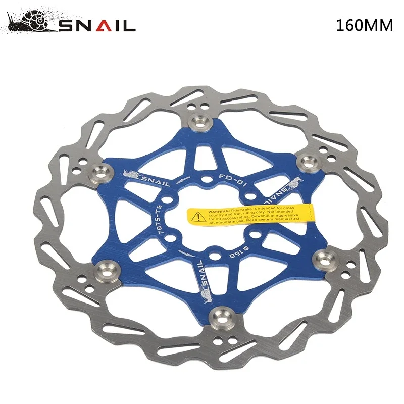 

SNAIL MTB Mountain Bike Floating Disc Brake Rotor 160/180/203mm Six Nails Bicycle Parts