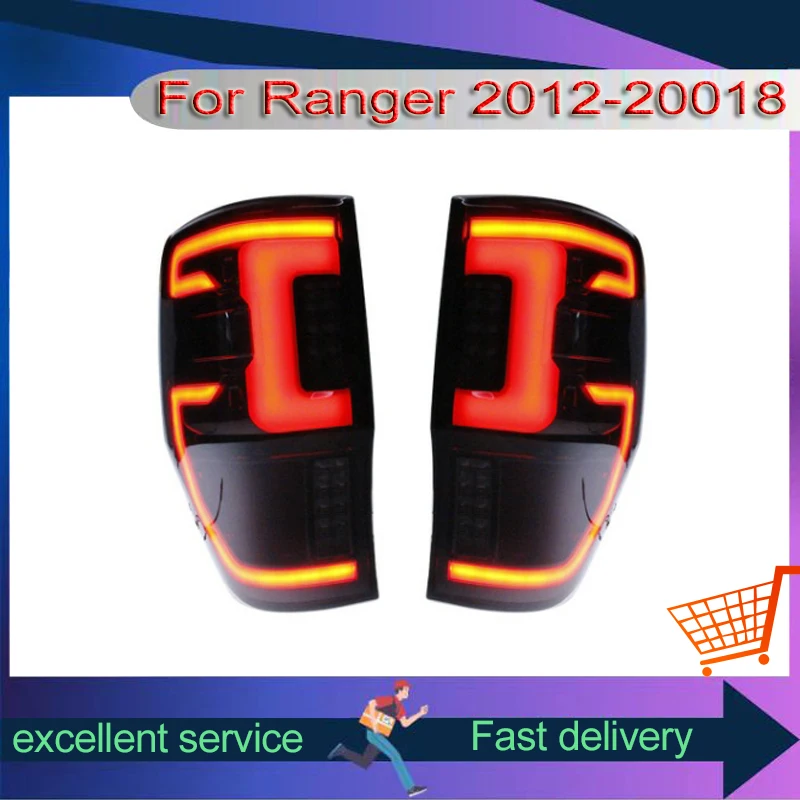 

New Style Taillights For Ford Ranger 2012-2018 Rear Lamps Assembly Refit LED Driving Reverse Turn Signal Lights Auto Accessories
