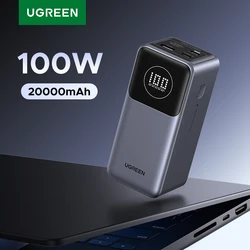 UGREEN Nexode 미니 보조배터리 휴대용 PD 외장 배터리 보조베터리, 삼성 아이패드 아이폰 16 용 고속 충전, 100W, 12000mAh