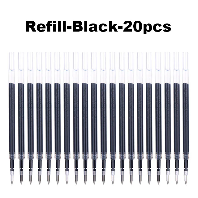 Deli Gelstift-Set 0,5mm Bullet Retractable Lern- und Schreibkugelschreiber Tintenfarbe Blau Schwarz Rot Schule Büro Schreibwaren