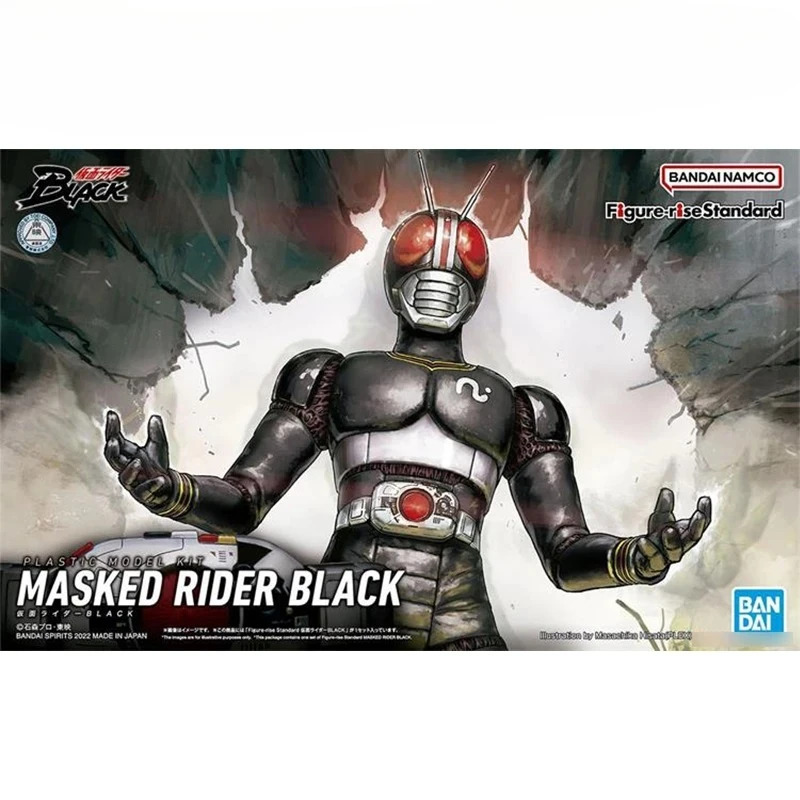 Em estoque original genuíno figura-risestandard frs mascarado piloto preto bandai anime modelo brinquedos figura de ação presentes ornamentos