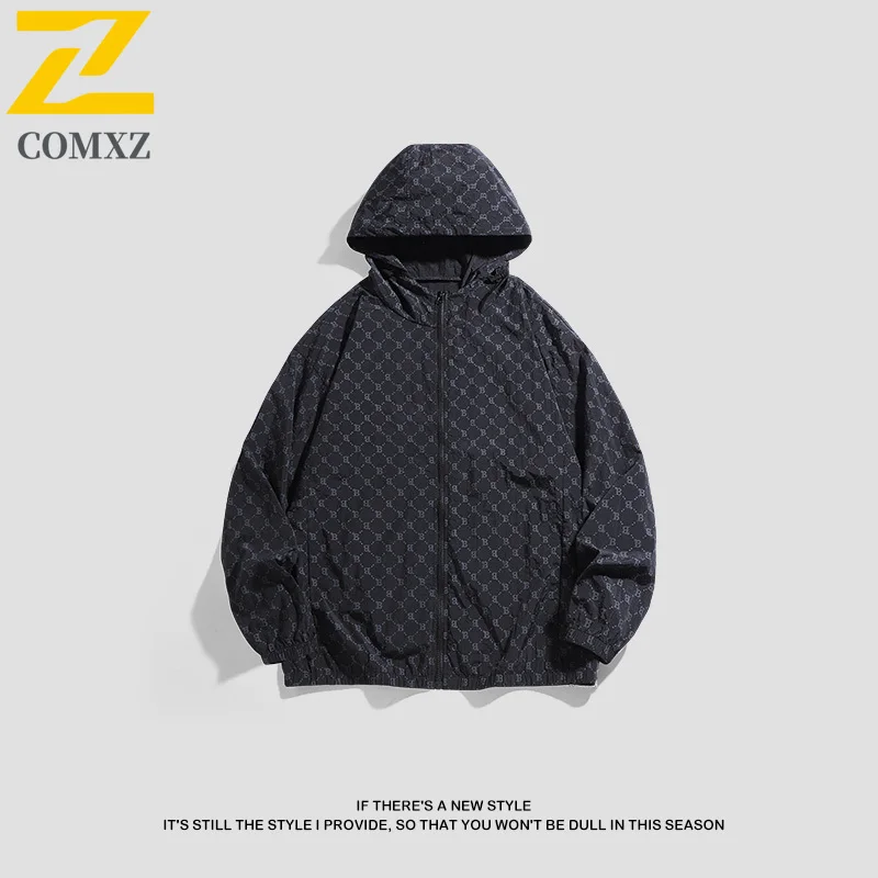 سترة حماية من الأشعة فوق البنفسجية بطباعة جرافيك للزوجين بعامل حماية من الأشعة فوق البنفسجية 50+ سترة واقية ليلية من الحرير الجليدي مع تصميم تفاعلي لملابس الشارع الخارجية #6