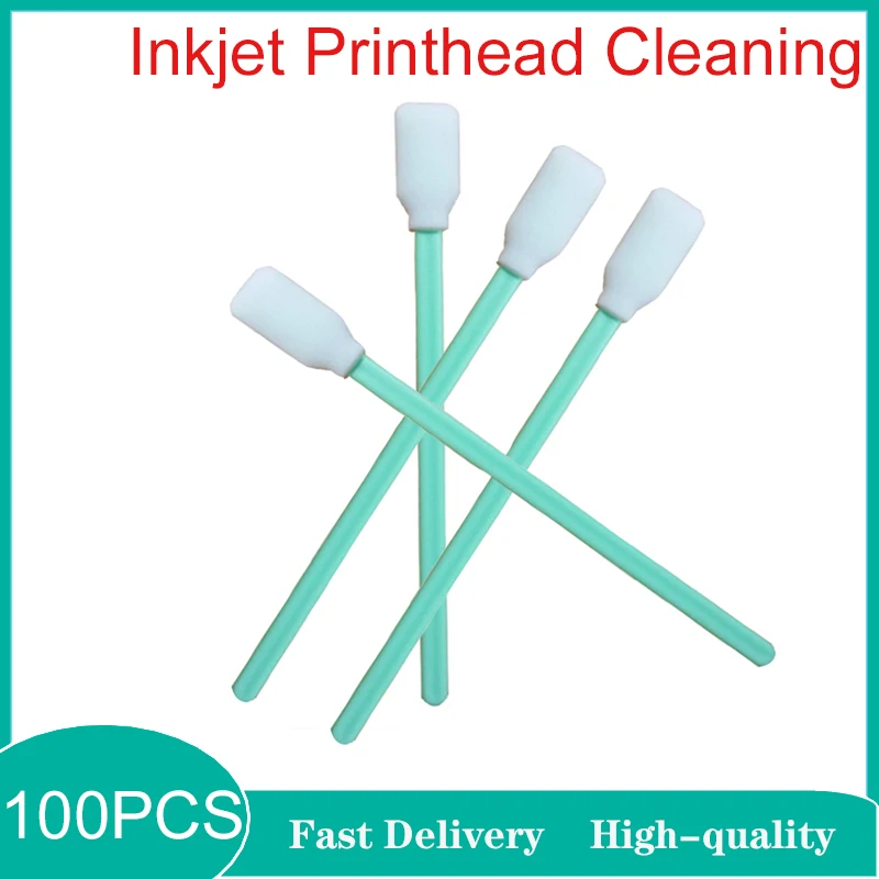 Vilaxh 100PCS Inkjet Printhead Cleaning Foam For Epson Roland Mimaki Mutoh Cleaning Tool Printhead Cleaning Printhead Cleaning