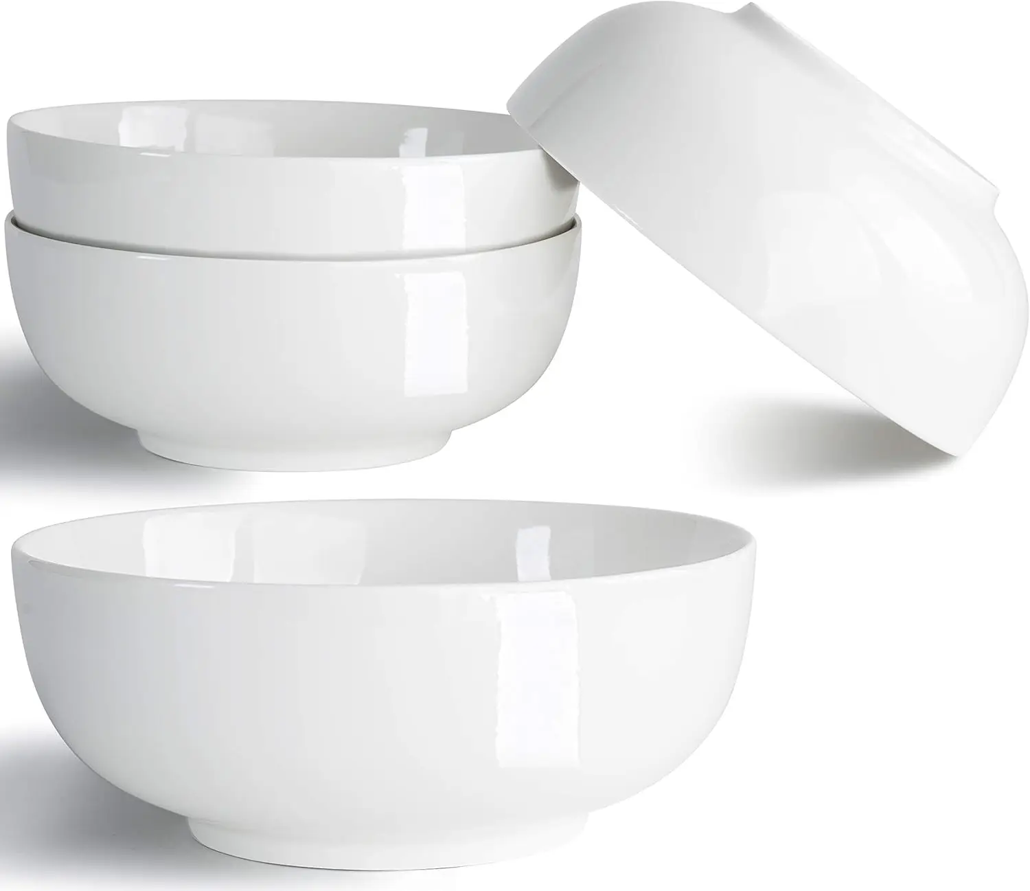 

32 Ounce Large Cereal Bowls, Salad Bowls, Pasta Bowls, Soup Bowls, Pho Bowls, Chunni Durable Porcelain White Bowls Set