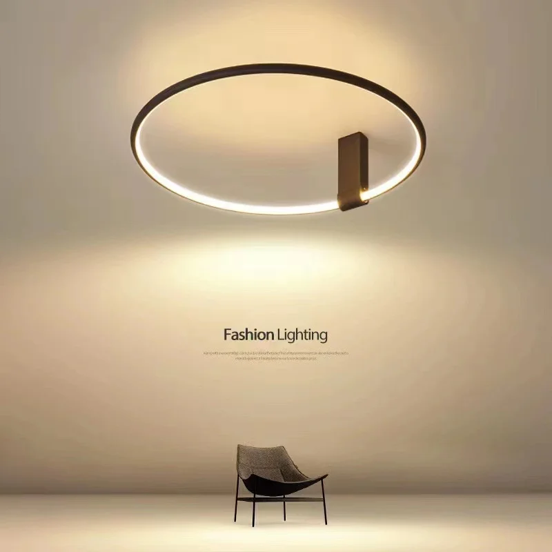 

Circular minimalist master bedroom light Nordic modern minimalist restaurant room main light study design sense LED ceiling ligh