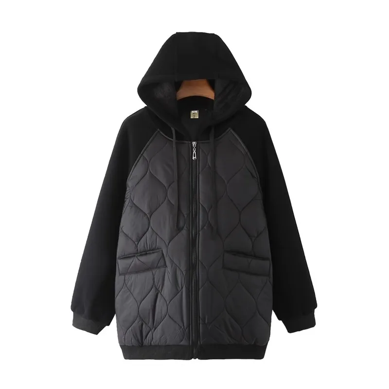 New Winter Women\'s Coat Hooded Vintage Warm Cotton Padded Jacket KoreanClothing Oversized Jackets Quilted Coats Female Outwear