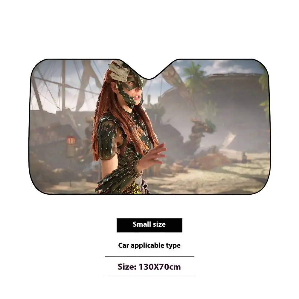H-Horizon Forbidden West Car Sunshade 130x70 سنتيمتر سيارة ظلة غطاء الزجاج الأمامي UV حماية السيارات قناع اكسسوارات للسيارات #4