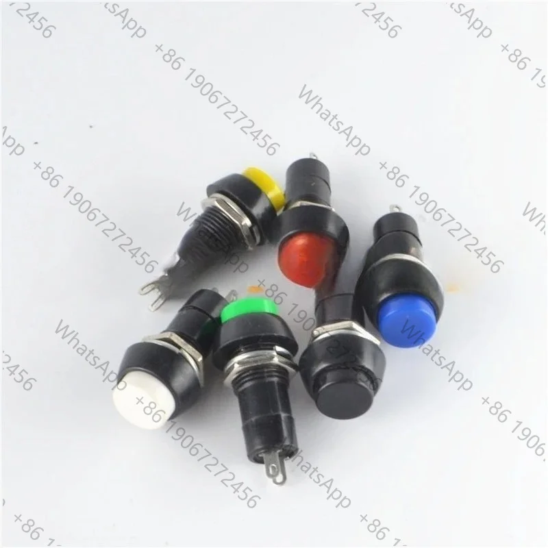 10pcs 2Pin Plastic 12mm Round Push Button PBS-11A Self Lock Latching PBS-11B Momentary Non-lock Switch 3A 150V