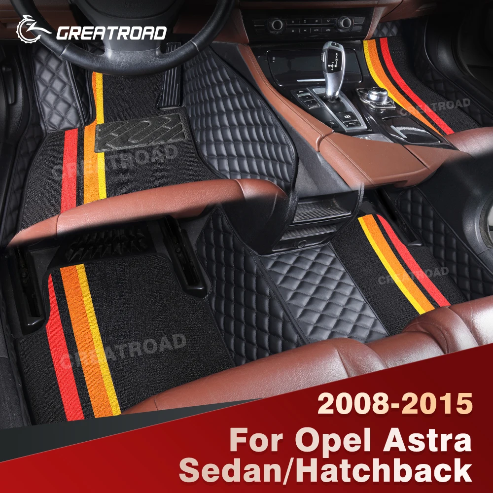 

Для Opel Astra Sedan/Hatchback 2008-2015 двухслойные автомобильные коврики на заказ, автомобильный ковер, аксессуары для интерьера