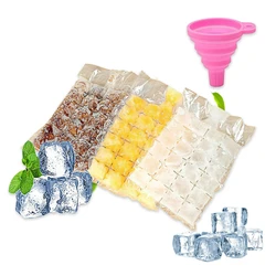 10pcs/pack ice cube mold disposable self-sealing ice cube bag transparent DIY quick freezing ice making mold bag kitchen gadgets