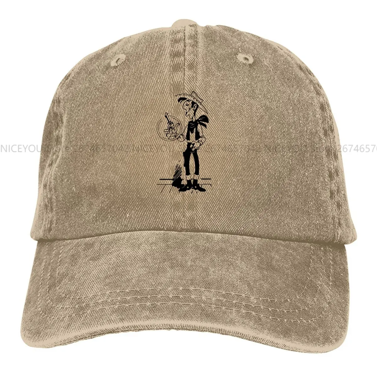 Lucky Luke Cartoon Comic Multicolor Hat Peaked Women's Cap Fashion Personalized Visor Protection Hats