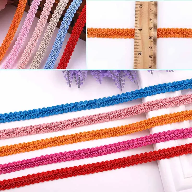 50m Centipede Braided Lace Lace Trim Ribbon DIY Craft Sewing Accessories Wedding Decoration Fabric Curve Lace Lace for Sewing