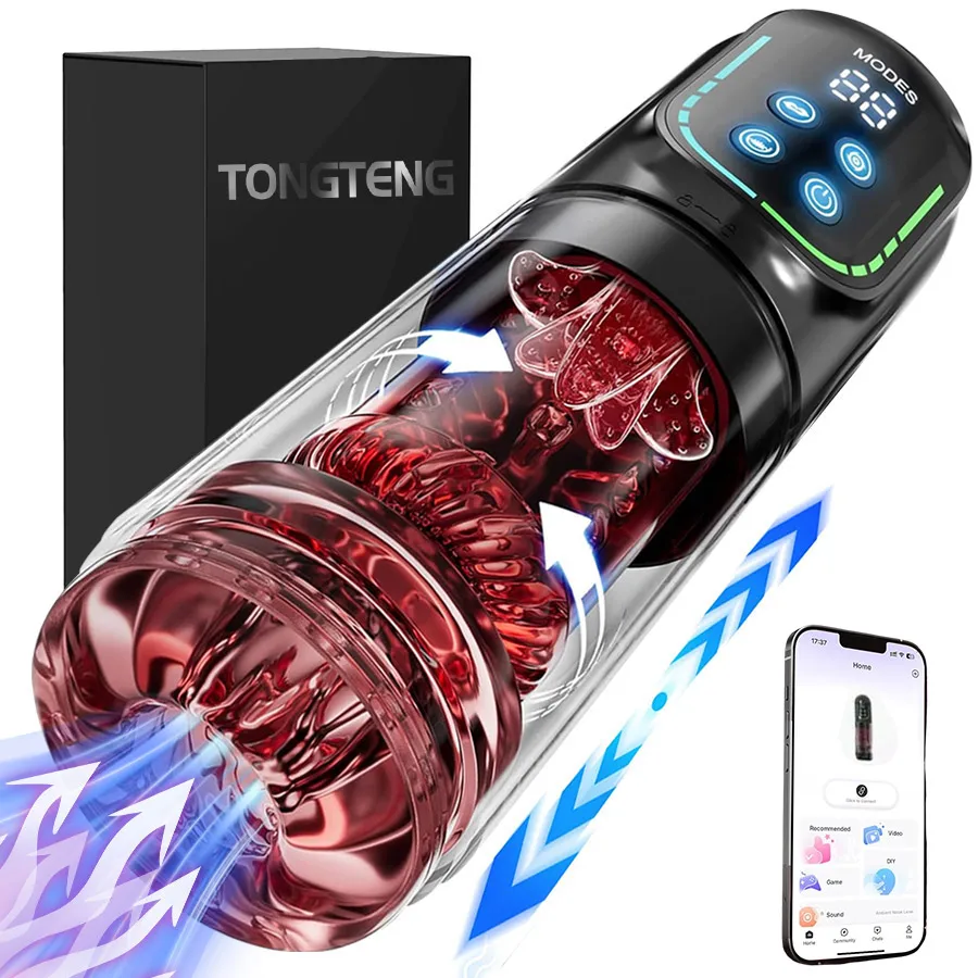 Teleskop Rotation Masturbator Tasse Vagina Masturbation Blowjob Erwachsene Sex Spielzeug für Männer Männlicher Kolben Automatische Mastubator