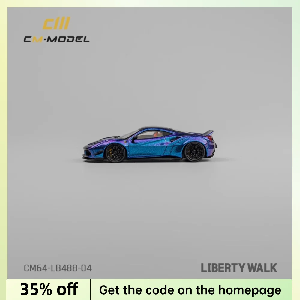 

CM Model 1/64 LB488 Wide Body Chameleon Diecast Supercar Model Car With Display Box Gift For Teens Collectors Hobby Collection