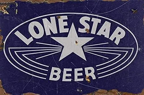 mopz Lone Star Beer Vintage Tin Sign Old Vintage Metal Poster Home Garage Bathroom Cafe Bar Food Bar Garden Club Wall Decoration