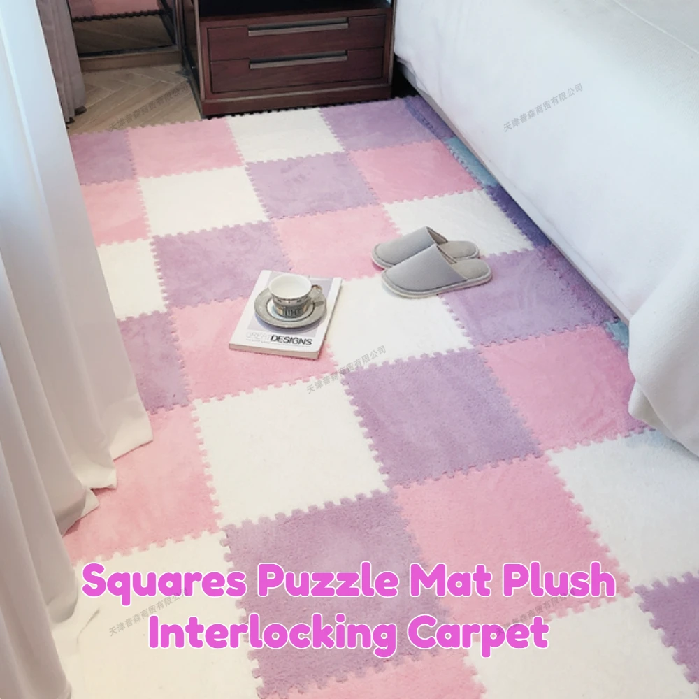 

20Pcs Baby Mat Soft Plush EVA Foam Puzzle Floor Mat Interlocking Carpet Tiles Baby Crawling Play Mat Kid Playroom Warm Cushioned