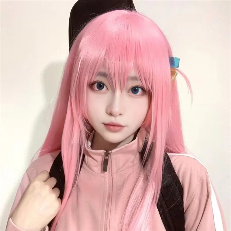 Animation Derivatives Gotoh Hitori Wig Pink Dumb Hair Clip Cosplay Costumes DIY Props Kawaii Exquisite Brithday Gift for Friend