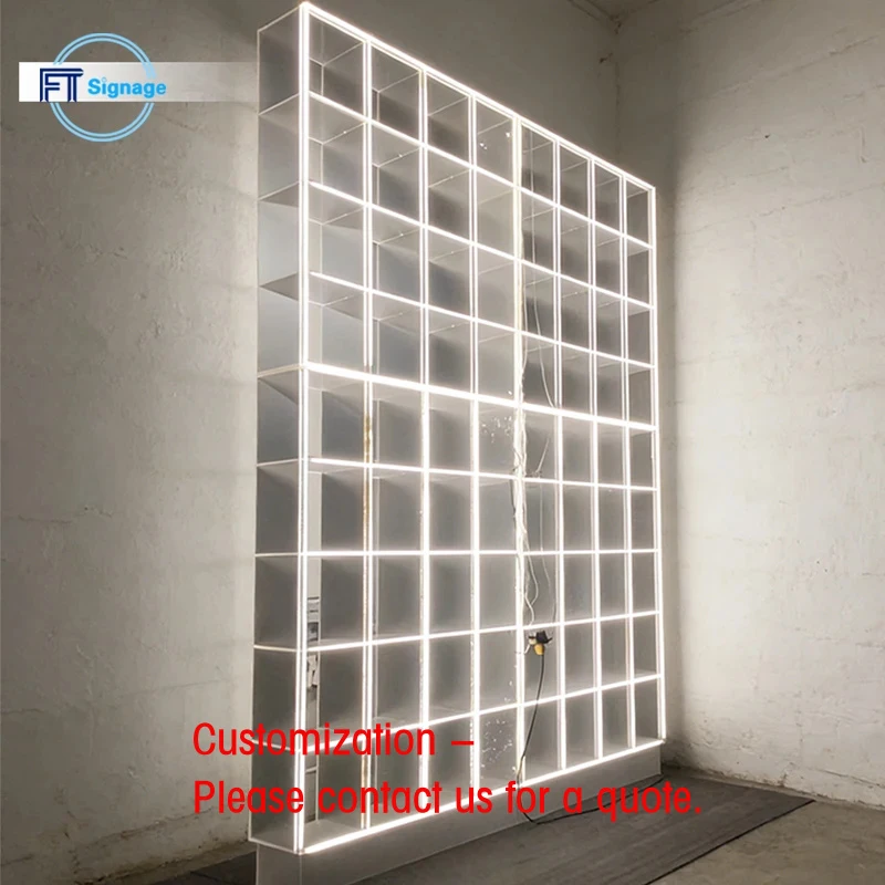 custom.Multi-Layer Acrylic Advertising Display Cabinet, Transparent,-Resistant, Pre-Assembled Commercial Use Hand-Made