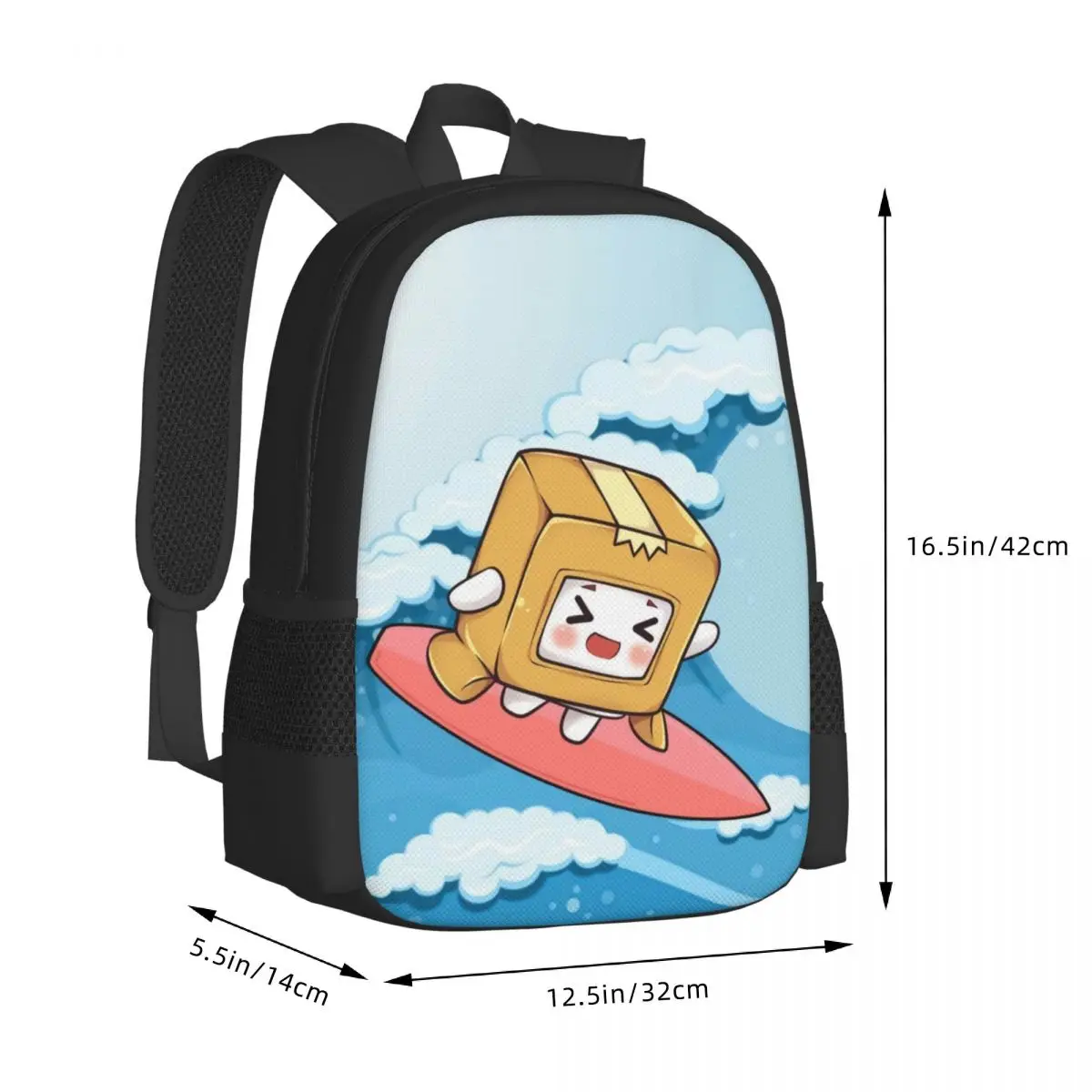 Cartoon Foxy Boxy Lanky-box Travel Laptop Backpack, Business College School Computer Bag Gift for Men & Women