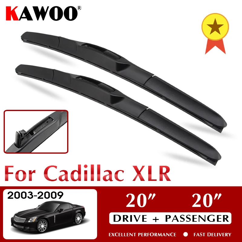 

KAWOO Wiper Front Car Wiper Blades For Cadillac XLR 2003-2009 Windshield Windscreen Front Window Accessories 20"+20" LHD RHD